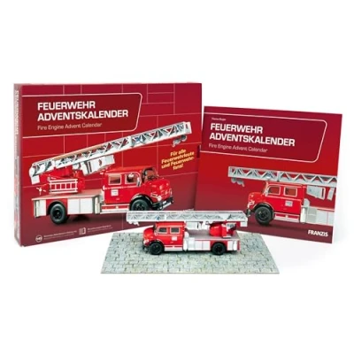 Afbeelding van 1:43 Franzis 67206 3 Brandweer Vrachtwagen Adventskalender Metalen Modelbouwpakket