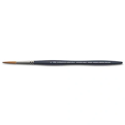 Afbeelding van Winsor &amp; Newton 5011306 Prof. synthetische Aquarelpenselen met de kwaliteit van natuurlijke haren, ergonomische steel voor optimale controle en comfort, duurzaam vormvast, Rigger Nr.6