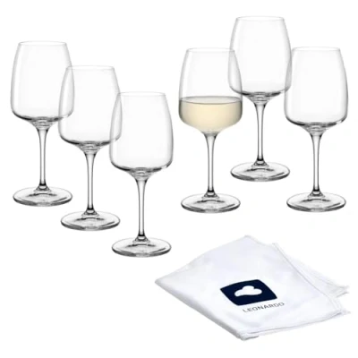Afbeelding van LEONARDO Wittewijnglas Rieslingglazen CESTI + poetsdoek (set, 7 delig)