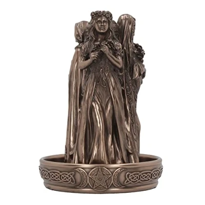 Afbeelding van Nemesis Now Triple Goddess Backflow Wierookbrander, Brons, 18cm