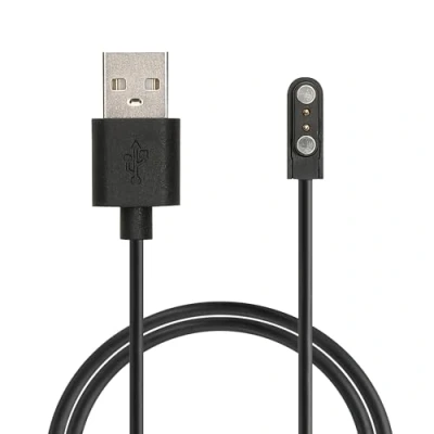 Afbeelding van kwmobile USB oplaadkabel compatibel met Mibro Watch T2 / A2 C3 GS Pro kabel Laadkabel voor smartwatch In zwart