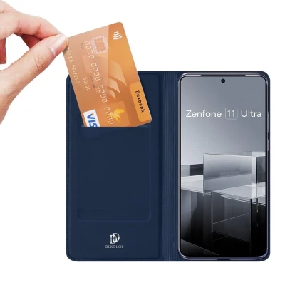 Afbeelding van Dux Ducis Telefoon Hoesje geschikt voor de Asus Zenfone 11 Ultra Skin Pro Book Case Donker Blauw