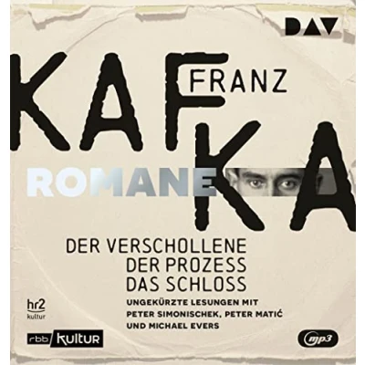 Afbeelding van Die Romane Der Verschollene, Prozess, Das Schloss: Ungekürzte Lesungen mit Peter Simonischek, Mati¿ und Michael Evers (4 mp3 CDs)