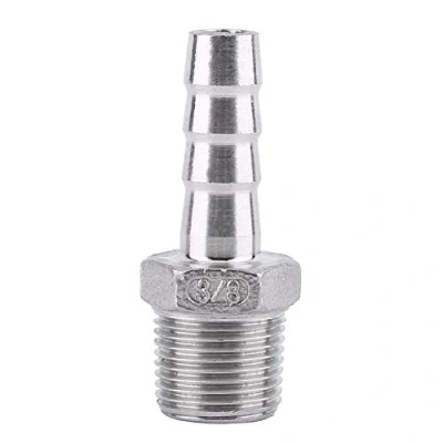 Afbeelding van 1pc Connexteur Raccord de Tuyau Barbelé à Filetage Adaptateur dfe Queue en Acier Inoxydable SS304 1/8 &quot; 3/4&quot;(3/8*10mm)