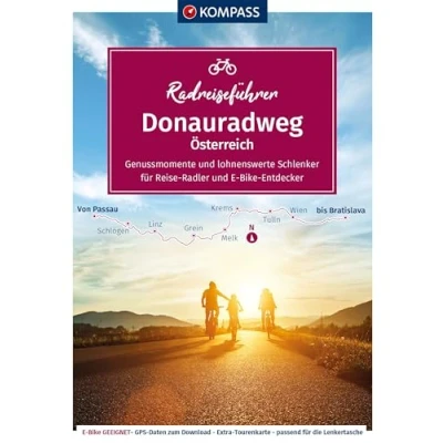 Afbeelding van KOMPASS Radreiseführer Donauradweg Österreich: von Passau bis Bratislava 392km, mit Extra Tourenkarte, Reiseführer und exakter Streckenbeschreibung: 6914