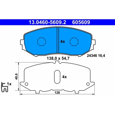 Afbeelding van Ate Remblokset 13.0460 5609.2