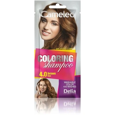 Afbeelding van Cameleo Kleurshampoo bruin snelle en eenvoudige kleurverfrissing &quot;kleur in kleur&quot; zonder ammoniak oxidatiemiddel shampoo zak 40 ml