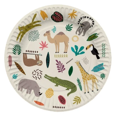 Afbeelding van Zoo Party Borden 23cm 8 stuks