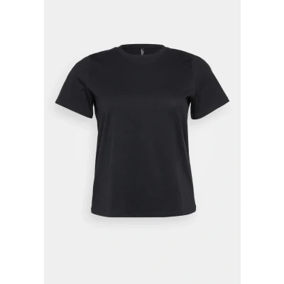 Afbeelding van Vero Moda Curve Vmpaulina Tshirt basic, Dames, Maat: 46/48, Black