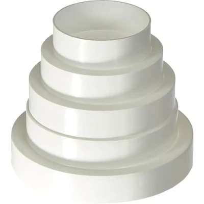 Afbeelding van Kunststof ventilatie verloop universeel voor diameter 80 t/m 150 mm VA80