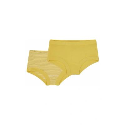 Afbeelding van loud + proud Dubbelpak voor meisjes, fijne rib van biologisch katoen en GOTS gecertificeerde panty, goud, 122 128