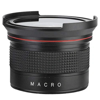 Afbeelding van 58 mm 0,35x fisheye supergroothoeklens, professionele ultragroothoek asferische lens voor SLR DSLR camera zwart