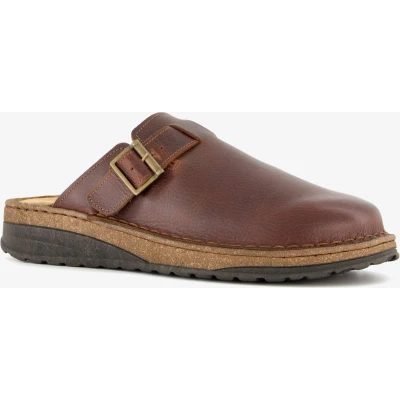 Afbeelding van Hush Puppies leren heren pantoffels bruin Maat 41 Sloffen