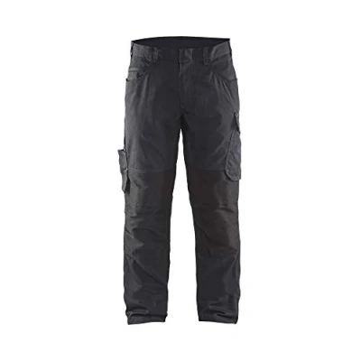 Afbeelding van Blaklader Service werkbroek met stretch zonder spijkerzakken 1495 1330 Zwart/Donkergrijs D84