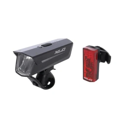 Afbeelding van XLC Altair Plus CL S24 Fietsverlichtingset LED USB oplaadbaar