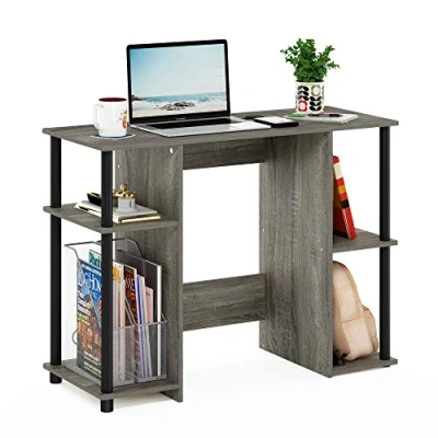 Afbeelding van Furinno JAYA Compact Computerbureau, bureau, Frans eiken/zwart