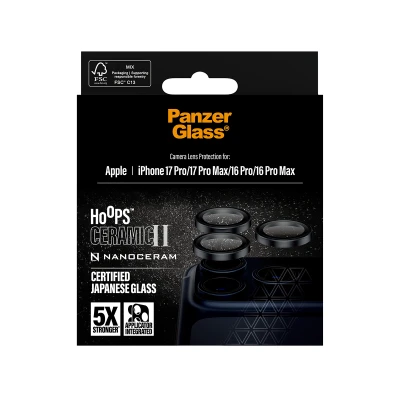 Afbeelding van PanzerGlass Hoops Ceramic II Camera Lens Protector iPhone 17 Pro