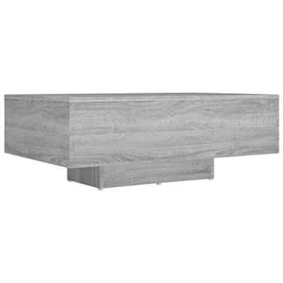 Afbeelding van vidaXL Salontafel 85x55x31 cm bewerkt hout grijs sonoma eikenkleurig, bijzettafel, bijzet tafel, woonkamer salon koffietafel