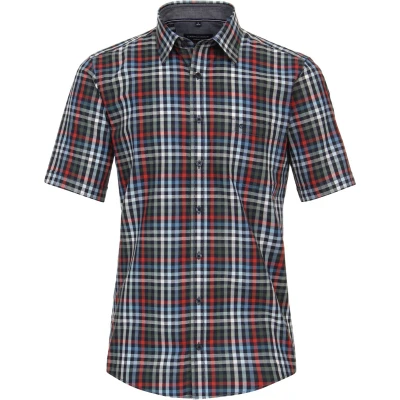 Afbeelding van Casa Moda Casual Fit Overhemd Korte mouw groen/blauw