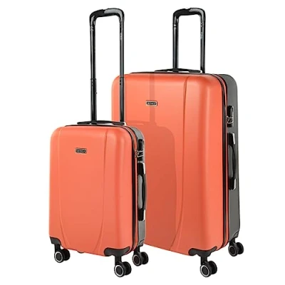 Afbeelding van ITACA Valises. Lot de Valise Rigides 4 Roulettes Grande Taille, soute Avion, Bagages pour Voyages.Ensemble Voyage. Verrouillage à Combinaison 71116, Koraal antraciet