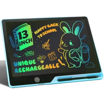 Afbeelding van LCD Schrijven Tablet 13 Tums Kleurrijk Scherm Oplaadbaar Doodle Board Peuter Educatief Speelgoed voor 3 12 Jaar Oud Jongens Meisjes Herbruikbare Teken Kerst Cadeaus kinderen