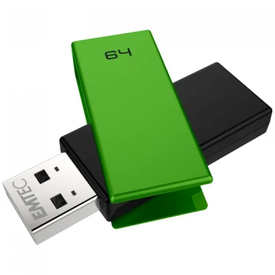 Afbeelding van EMTEC USB Stick 64 GB C350 2.0 Brick Green