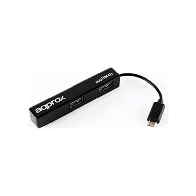 Afbeelding van Approx USB 2.0 4 poorts hub voor tablets, zwart
