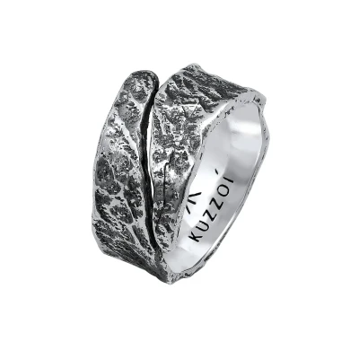 Afbeelding van Kuzzoi USED LOOK Ring, Heren, Maat: 62, Schwarz
