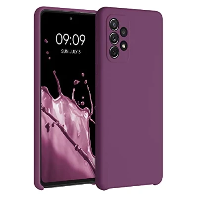 Afbeelding van kwmobile telefoonhoesje compatibel met Samsung Galaxy A72 hoesje Zachte case voor smartphone Back cover in magenta lila