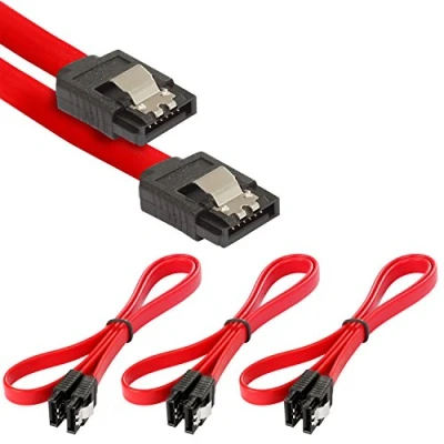 Afbeelding van Poppstar 3x SATA Kabel SSD/HDD (0,5m SSD Datakabel/SATA 3 SSD, 2 Rechte Connectors) tot 6 Gbit/s, Rood