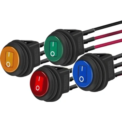 Afbeelding van RUNCCI YUN 4 stks 12VDC/20A LED Ronde Tuimelschakelaar, Auto Schakelaar 12V LED, SPST 12V, Waterdichte voor Auto, Boot, Homehold Toepassing