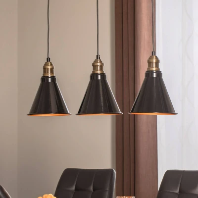 Afbeelding van Opviq Hanglamp Berceste 251 S1 3 lamps zwart/goud