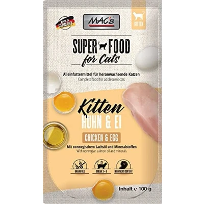 Afbeelding van MAC&#039;s kittenvoer kip &amp; ei superfood voor kitten 6 x 100g