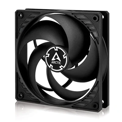 Afbeelding van ARCTIC P12 TC 120 mm behuizingsventilator, Case Fan, hoge statische druk met temperatuurregeling, uiterst efficiënte koeling, zeer stil, 350 1800 rpm, zwart