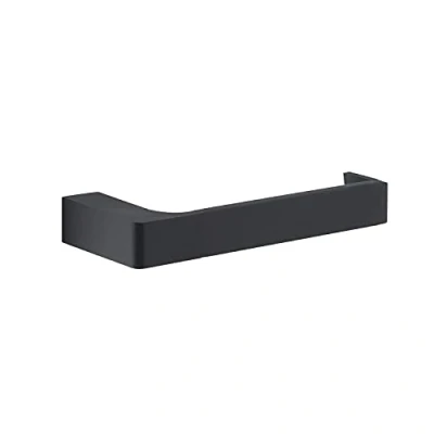 Afbeelding van Gedy G Kuala Lumpur toiletpapierhouder, kleur zwart, componenten van cromall, messing en glas, afmetingen 2,5 x 17,5 6,6 cm gewicht 0,272 kg, R&amp;E design, chroom, uniek