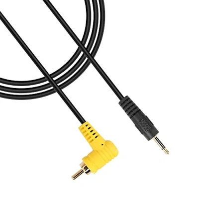 Afbeelding van PNGKNYOCN 3,5 mm mono naar RCA kabel, 90 graden haakse mannelijk 1/8 &quot;mannelijke audioconverterkabel voor luidsprekers, subwoofer, versterker (1,8 M/6FT