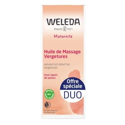 Afbeelding van Weleda Zwangerschapsstriemen Massageolie Set van 2 x 100 ml