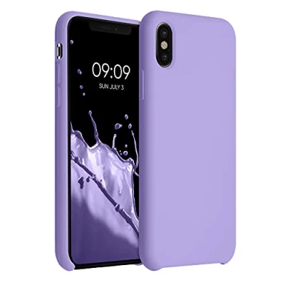 Afbeelding van kwmobile telefoonhoesje compatibel met Apple iPhone X hoesje Zachte case voor smartphone Back cover in violet lila