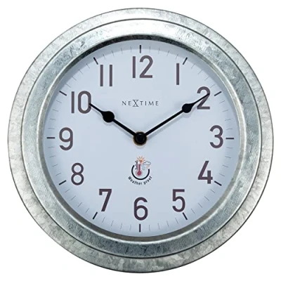 Afbeelding van Nextime Ne 4301Ga Buitenwandklok Poppy 22 Cm Metaal/Gegalvaniseerd
