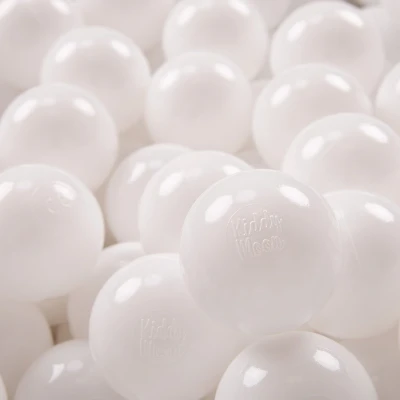 Afbeelding van KiddyMoon Plastic Ballen Voor Kinderen Ø 7 Cm Kleurig Gecertificerd Gemakt In EU, Wit,50