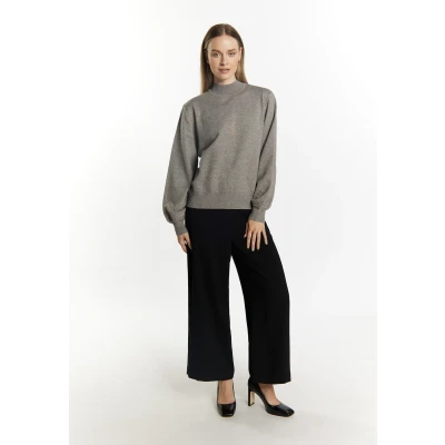 Afbeelding van Dreimaster Klassik Dames Gebreide Trui SCHMUDDELWEDDA XL/XXL / Grijs Melange 50% Viscose 28% Polyester 22% Nylon