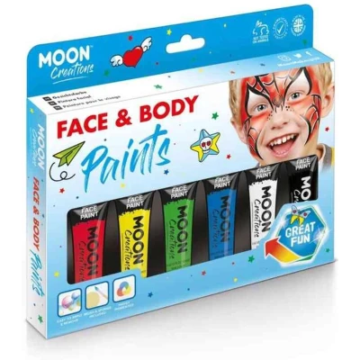 Afbeelding van Face &amp; Body Paint Schminkset Primaire Kleuren