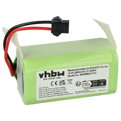 Afbeelding van vhbw 1 x accu compatibel met Polaris PVCR 1226 robotstofzuiger (2600 mAh, 14,8 V, Li Ion)