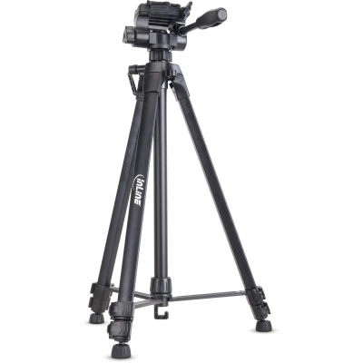 Afbeelding van InLine Statief voor digitale camera&#039;s en videocamera&#039;s, aluminium, zwart, hoogte max. 1,73m (Metaal), Statief, Zwart