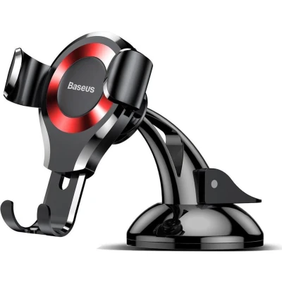 Afbeelding van Baseus Gravity Dashboard Met Zuignap Verstelbare Telefoonhouder Rood