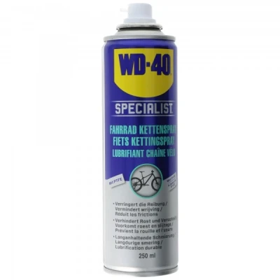 Afbeelding van WD 40 fietskettingspray, voorkomt roest en slijtage, langdurige smering, all weather, 250ml