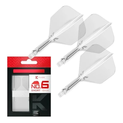 Afbeelding van TARGET K FLEX CLEAR NO6 DART FLIGHTS/SHAFTS SHORT
