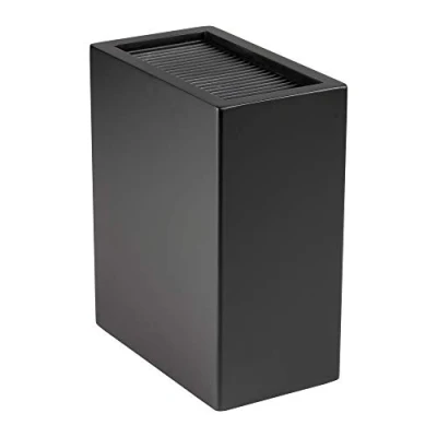 Afbeelding van Rockingham Forge leeg messenblok, kunststof, mat zwart, 18,5 x 10,5 22,5 cm, rechtop, messenblok