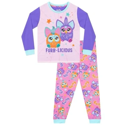 Afbeelding van Furby Pyjama&#039;s Voor Meisjes Pyjama Sets Met Lange Mouwen PJs Rosa 134