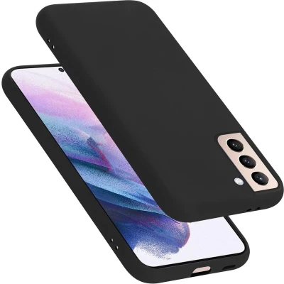Afbeelding van Cadorabo Hoesje geschikt voor Samsung Galaxy S21 PLUS Case in LIQUID ZWART Beschermhoes TPU silicone Cover